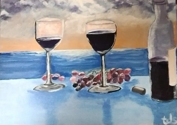 "Wine and ocean", œuvre de Taryn Simpson