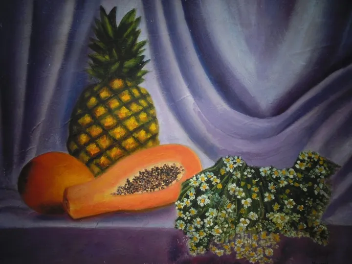 Fruit bodegon, artwork by Margold Reina