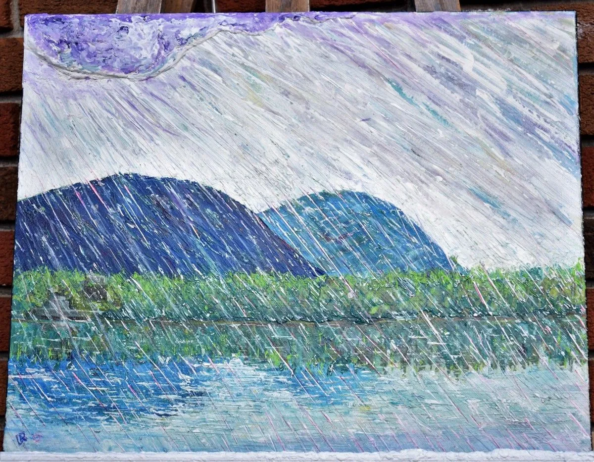 Rain on Mont saint-hilaire, œuvre de Denis Roucau
