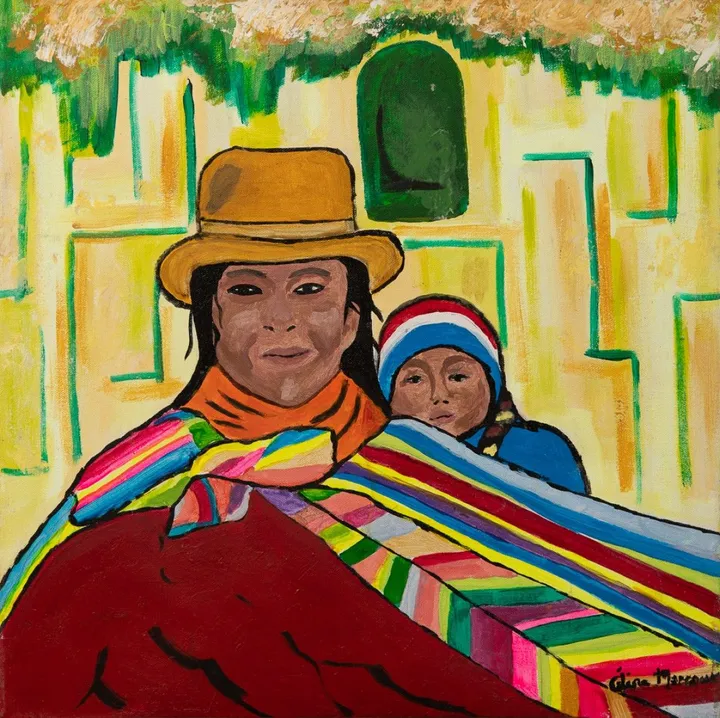 Femme du Pérou, œuvre de Céline Marcoux