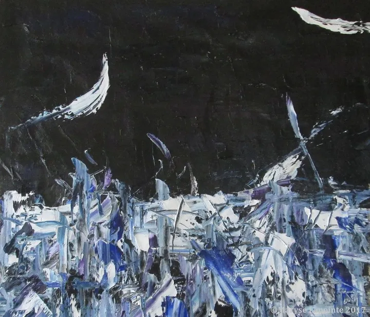 Nuit d'hiver 6 / Winter Night 6, artwork by Maryse Lapointe