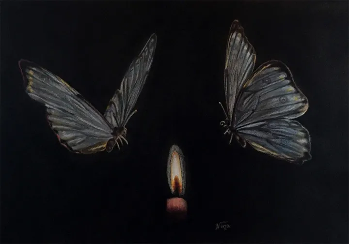 Rencontre d'âmes, œuvre de Nina (Nadine Pillet)