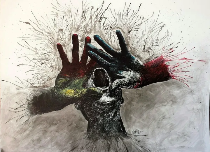 Rage, œuvre de Chris GRIB