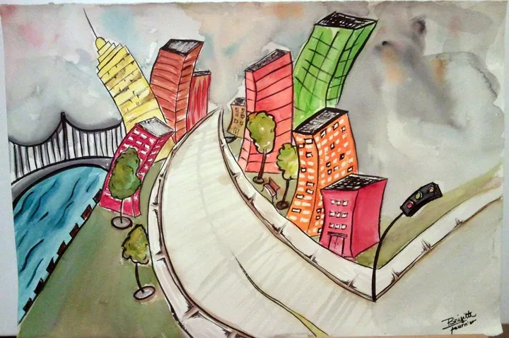 Danse de la ville, œuvre de Brigitte Fournier