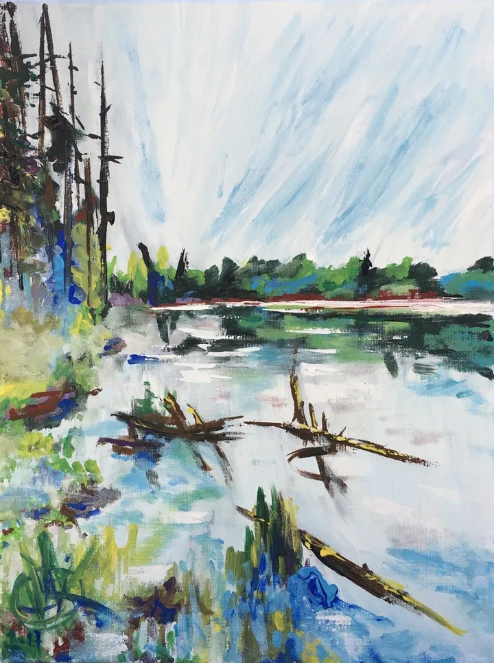 Where water met the sky, œuvre de Mariam Qureshi