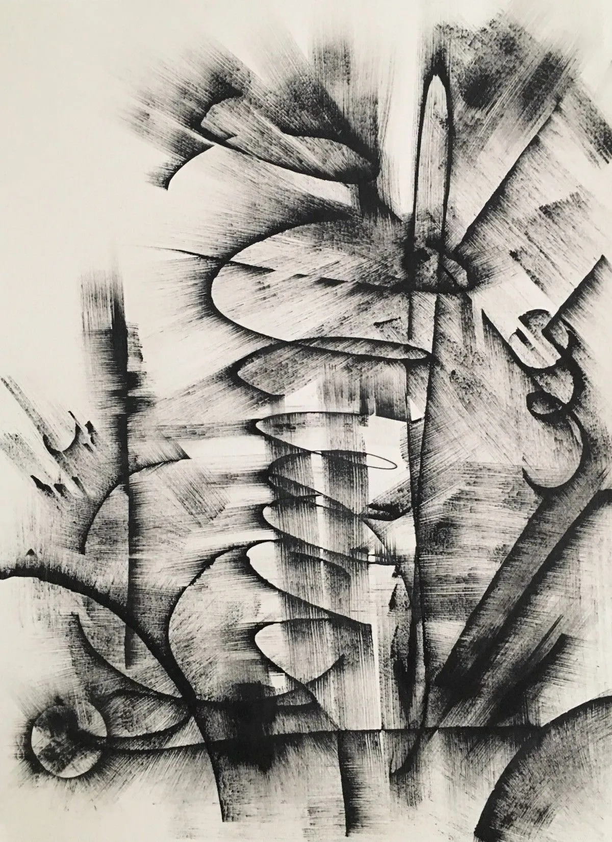 Black and White Abstract Drawing 6 by Khrystyna Kozyuk, artwork by Khrystyna Kozyuk