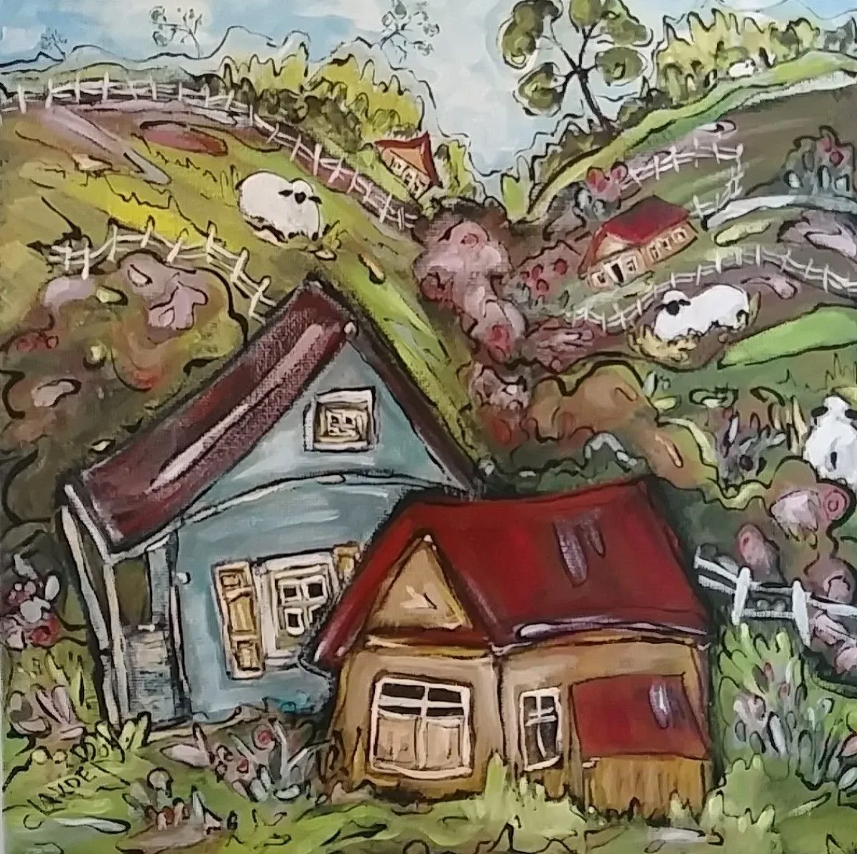 Jolie mois de mai!, artwork by Claudette Roy