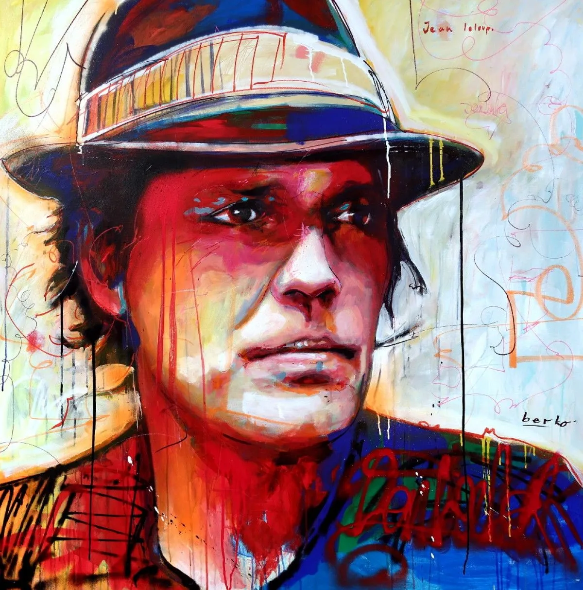Jean Leloup - Acrylique, œuvre de Berko .