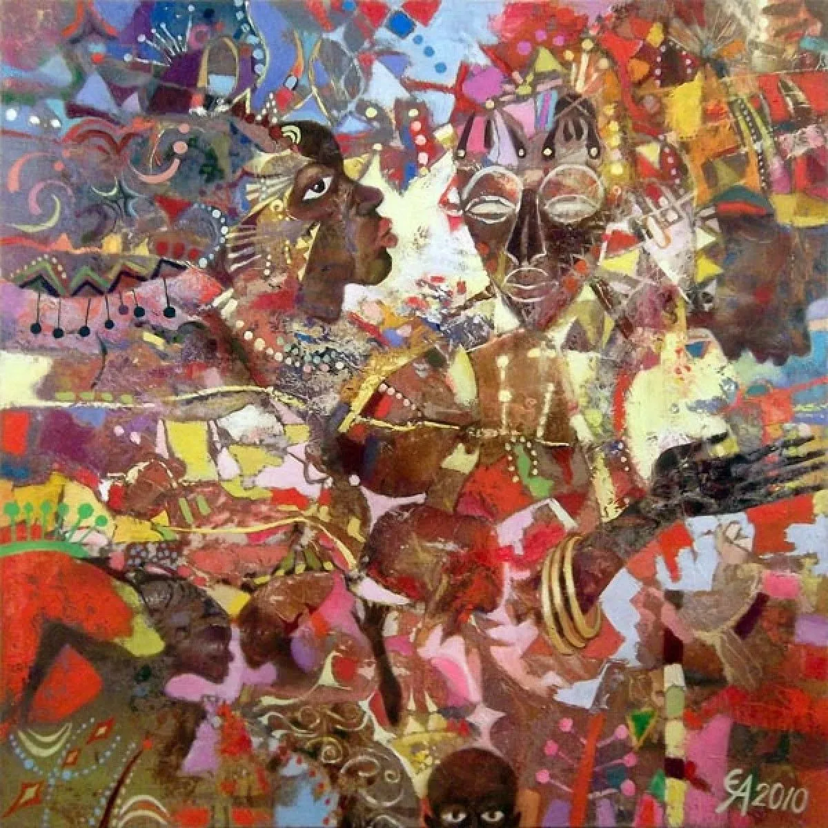 Africa - Ceremony II, artwork by Evgeni Kirilov