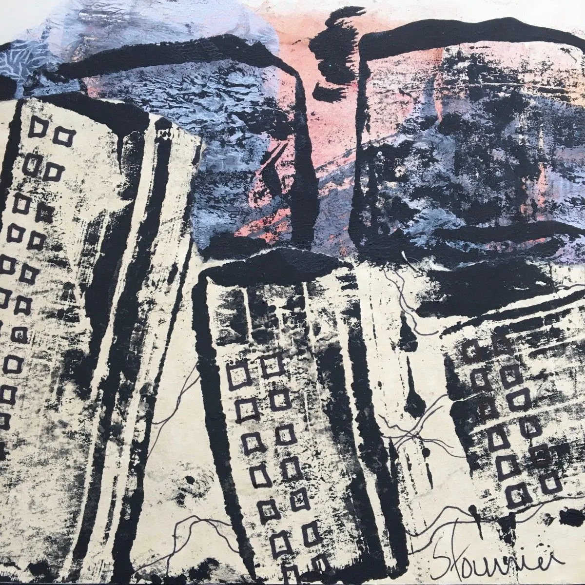 Mouvement sur la ville, œuvre de Sylvie Fournier