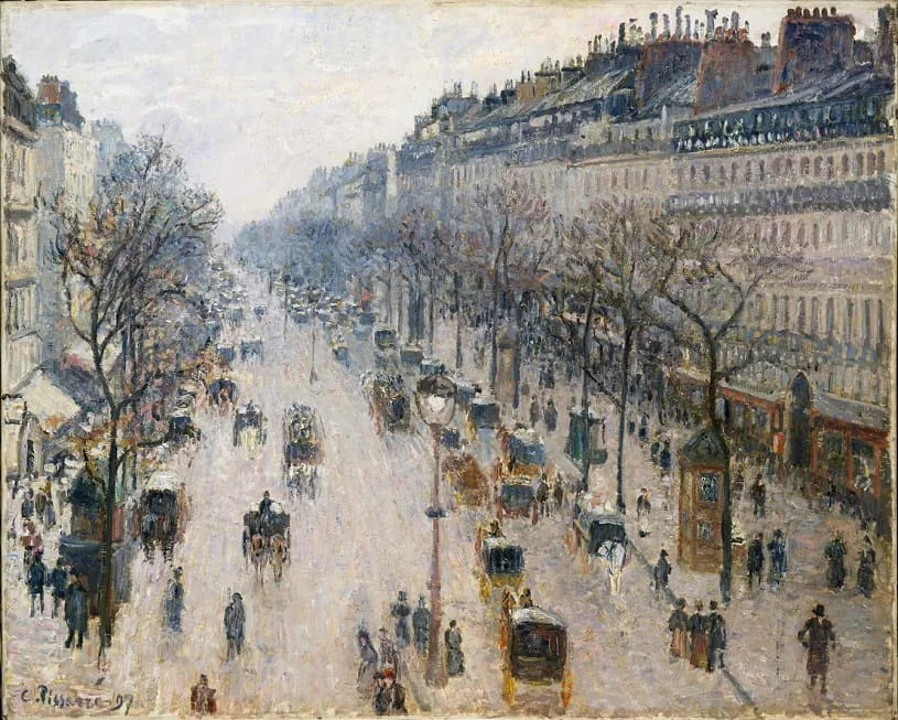 Le Boulevard Montmartre, matinée d'hiver