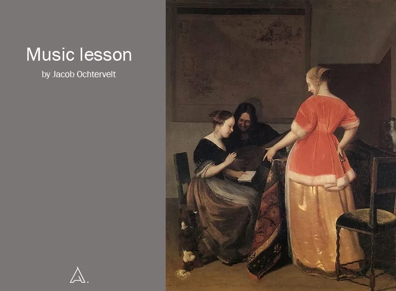 Music lesson by Jacob Ochtervelt